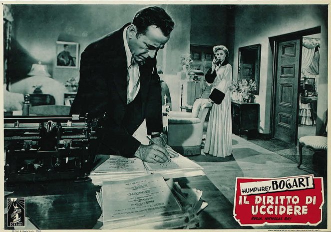 Le Violent - Cartes de lobby - Humphrey Bogart, Gloria Grahame