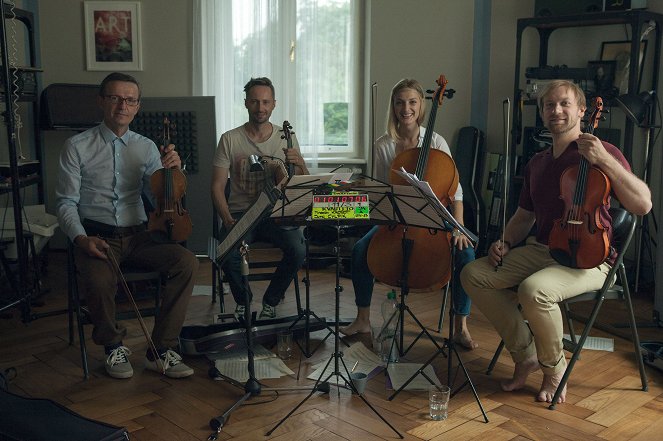 Kvarteto - Dreharbeiten - Zdeněk Julina, Jaroslav Plesl, Barbora Poláková, Lukáš Melník