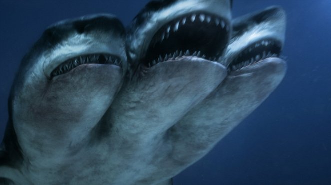 El ataque del tiburón de tres cabezas - De la película