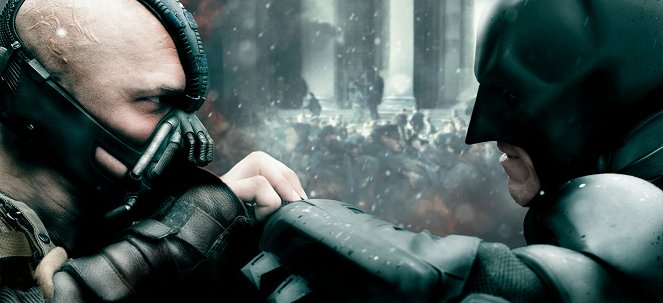 The Dark Knight Rises - Werbefoto - Tom Hardy, Christian Bale