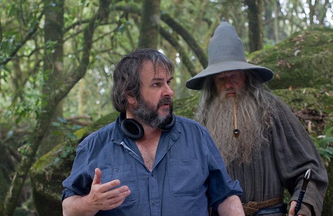 O Hobbit: Uma Jornada Inesperada - De filmagens - Peter Jackson, Ian McKellen