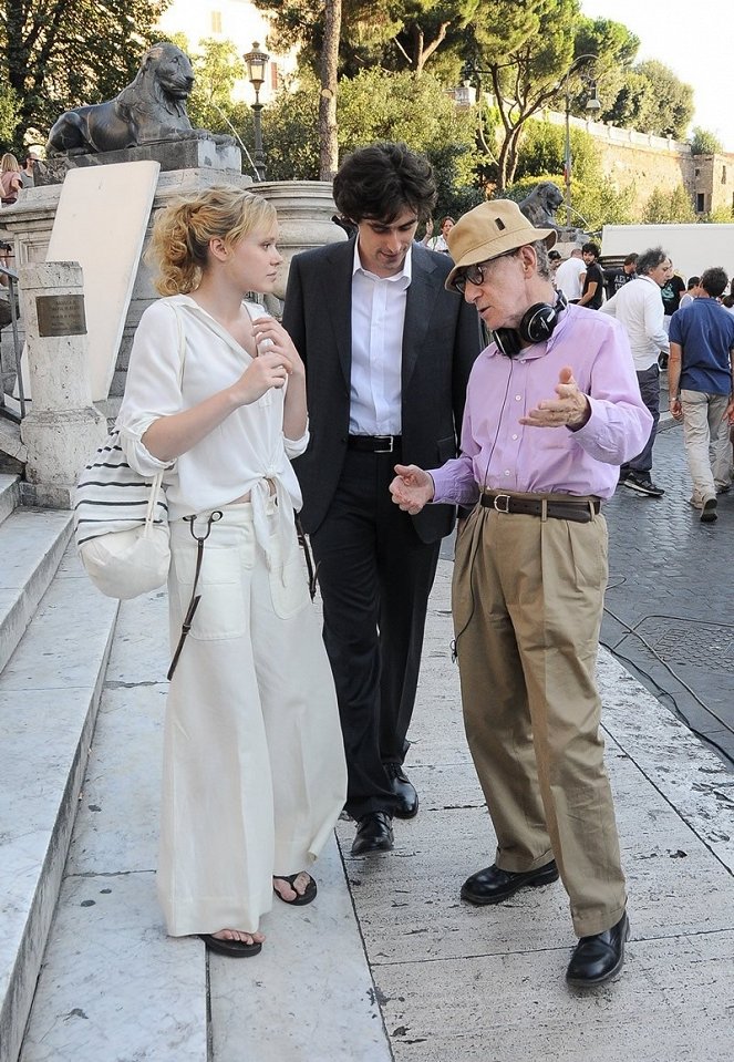 To Rome with Love - Dreharbeiten - Alison Pill, Flavio Parenti, Woody Allen