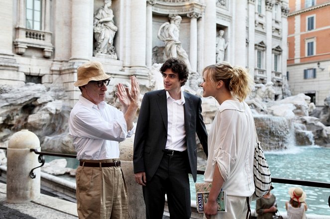 Para Roma, Com Amor - De filmagens - Woody Allen, Flavio Parenti, Alison Pill