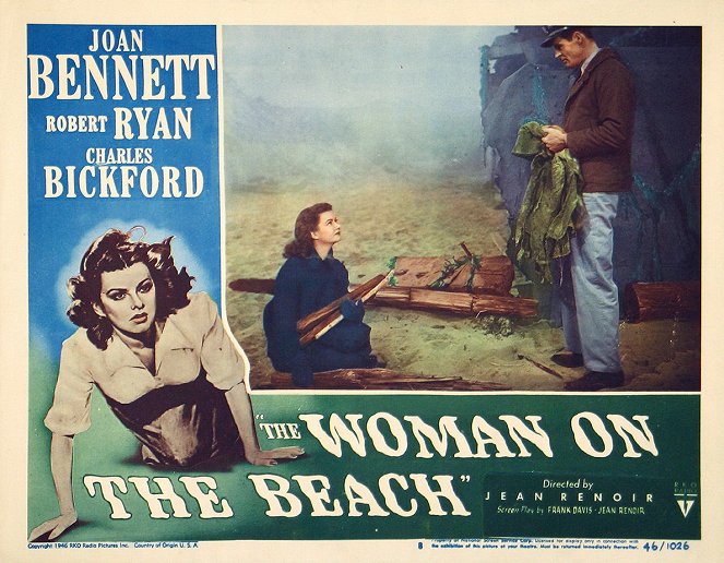 La Femme sur la plage - Cartes de lobby - Joan Bennett, Robert Ryan
