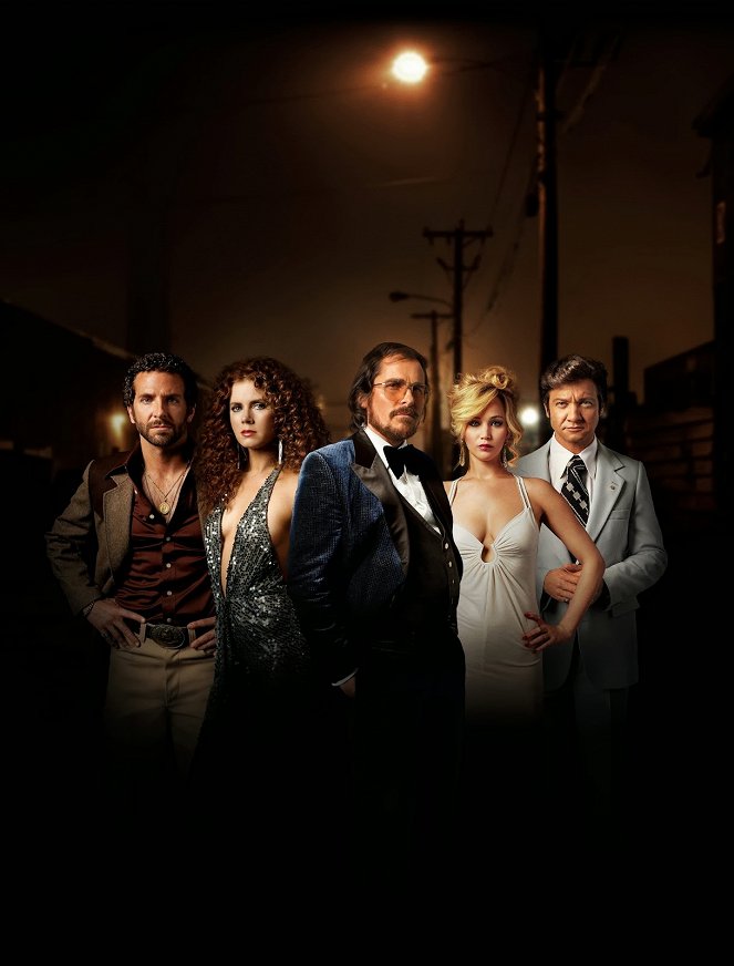 American Hustle - Werbefoto - Bradley Cooper, Amy Adams, Christian Bale, Jennifer Lawrence, Jeremy Renner