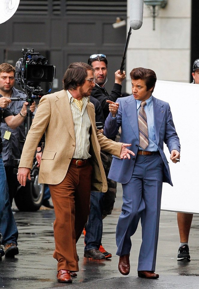 American Hustle - Dreharbeiten - Christian Bale, Jeremy Renner