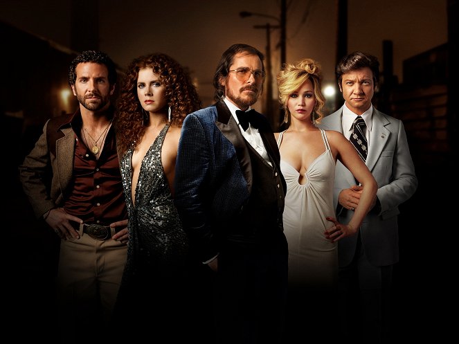 American Hustle - Werbefoto - Bradley Cooper, Amy Adams, Christian Bale, Jennifer Lawrence, Jeremy Renner