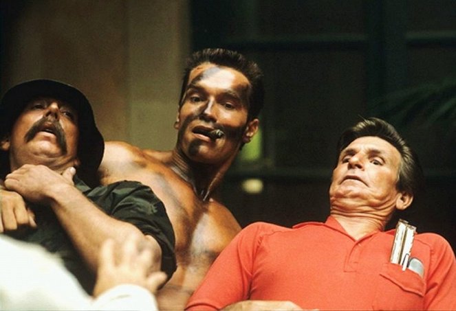 Phantom-Kommando - Dreharbeiten - Arnold Schwarzenegger