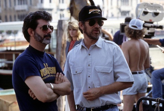 Indiana Jones és az utolsó kereszteslovag - Forgatási fotók - George Lucas, Steven Spielberg