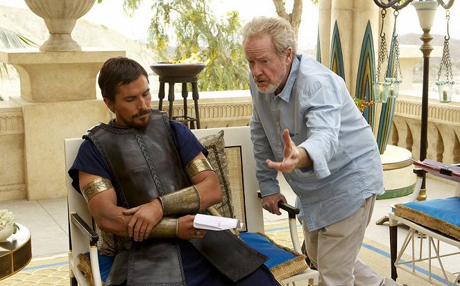 Exodus: Götter und Könige - Dreharbeiten - Christian Bale, Ridley Scott