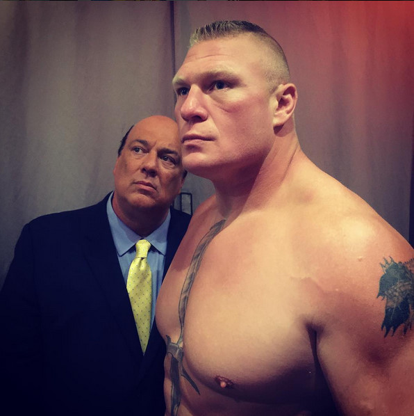 WWE SummerSlam - Forgatási fotók - Paul Heyman, Brock Lesnar