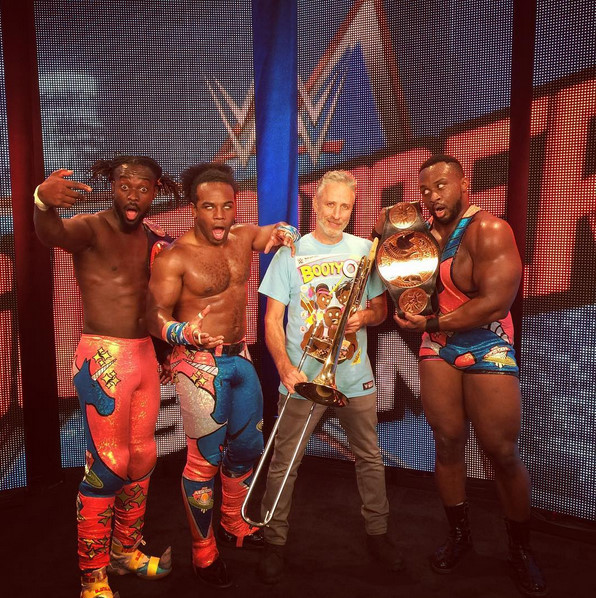 WWE SummerSlam - Forgatási fotók - Kofi Sarkodie-Mensah, Austin Watson, John Stewart, Ettore Ewen