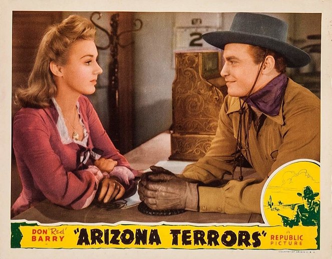 Arizona Terrors - Lobbykaarten - Lynn Merrick, Don 'Red' Barry