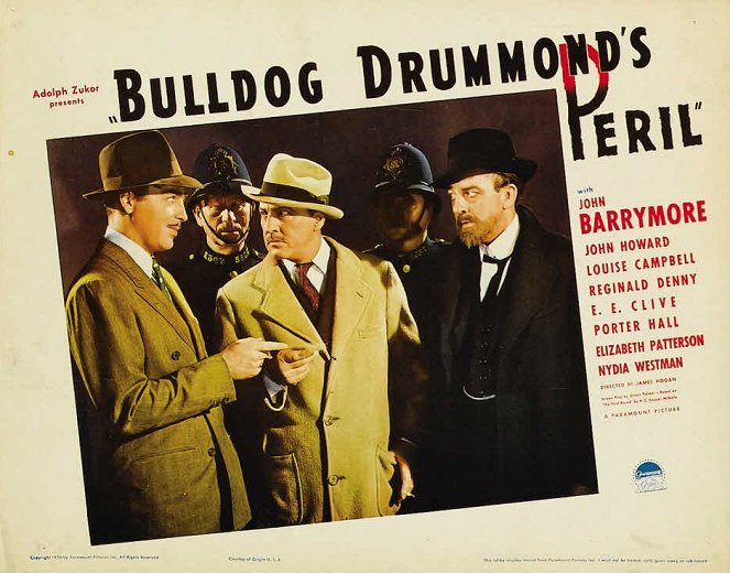 Bulldog Drummond's Peril - Cartões lobby