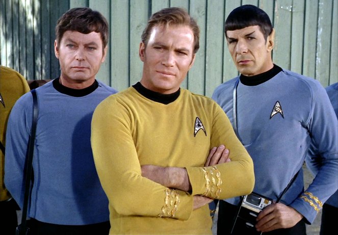 Raumschiff Enterprise - Falsche Paradiese - Filmfotos - DeForest Kelley, William Shatner, Leonard Nimoy