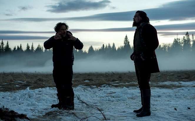 A visszatérő - Forgatási fotók - Alejandro González Iñárritu, Leonardo DiCaprio