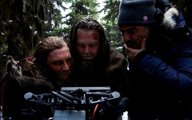 A visszatérő - Forgatási fotók - Tom Hardy, Leonardo DiCaprio, Alejandro González Iñárritu