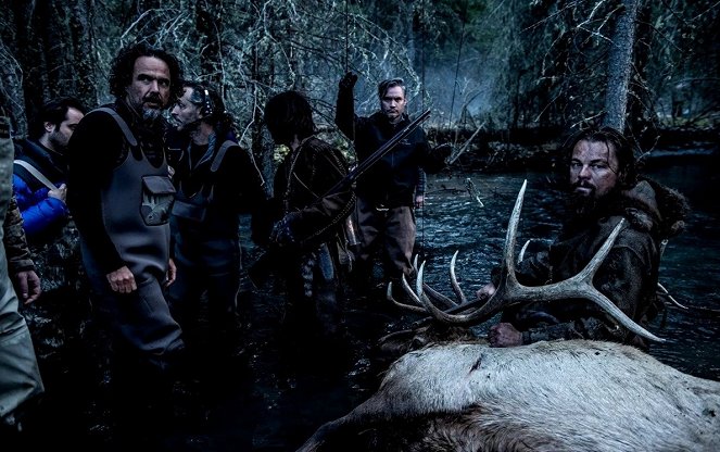A visszatérő - Forgatási fotók - Alejandro González Iñárritu, Leonardo DiCaprio