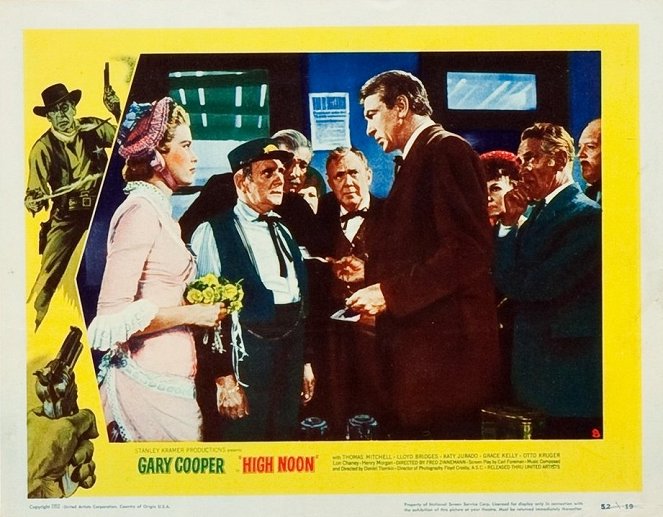 High Noon - Lobby Cards - Grace Kelly, Ted Stanhope, Lon Chaney Jr., Thomas Mitchell, Gary Cooper