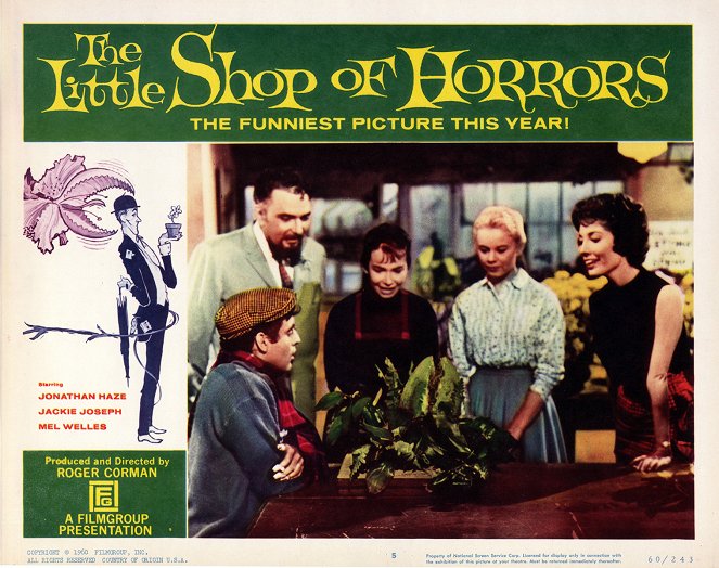 The Little Shop of Horrors - Lobbykaarten - Jonathan Haze, Mel Welles, Karyn Kupcinet, Toby Michaels, Jackie Joseph