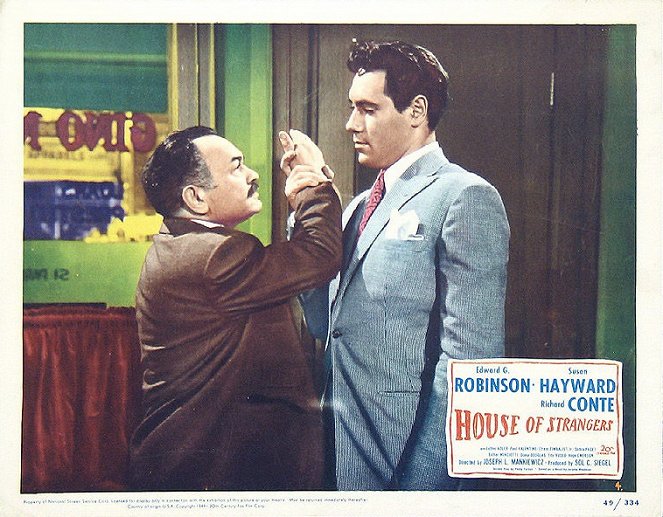 House of Strangers - Lobby Cards - Edward G. Robinson, Richard Conte