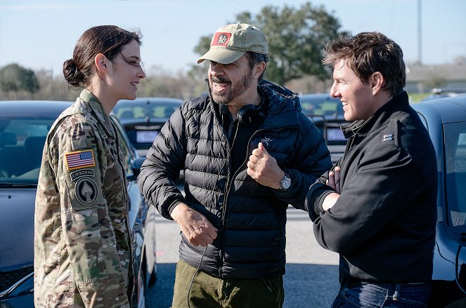 Jack Reacher: Nincs visszaút - Forgatási fotók - Cobie Smulders, Edward Zwick, Tom Cruise