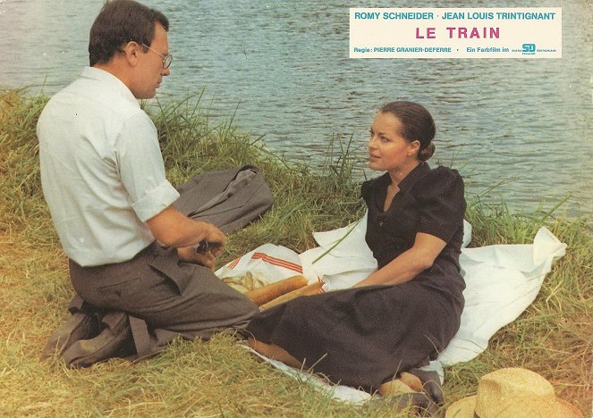 Le Train - Lobbykaarten - Jean-Louis Trintignant, Romy Schneider
