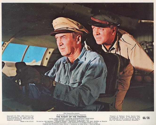 The Flight of the Phoenix - Lobby karty - James Stewart, Richard Attenborough