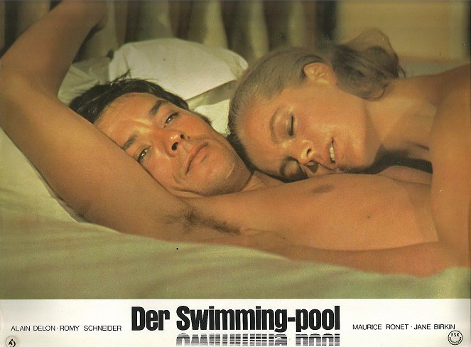 Der Swimmingpool - Lobbykarten - Alain Delon, Romy Schneider