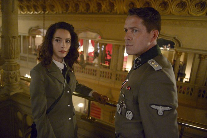 Timeless - Party at Castle Varlar - Photos - Abigail Spencer, Sean Maguire