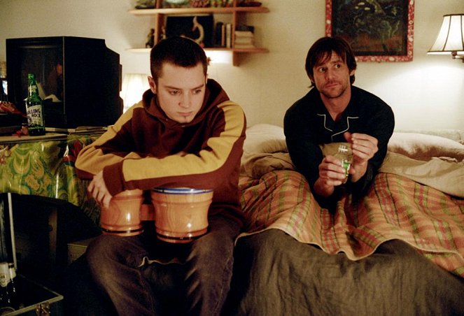 Eternal Sunshine of the Spotless Mind - Van de set - Elijah Wood, Jim Carrey