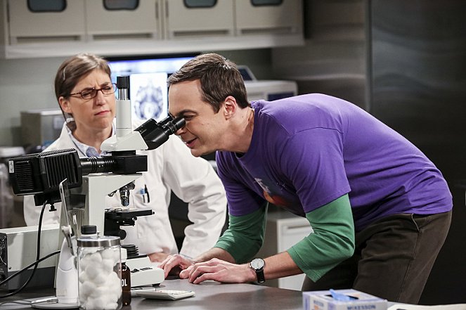 The Big Bang Theory - The Brain Bowl Incubation - Van film - Mayim Bialik, Jim Parsons