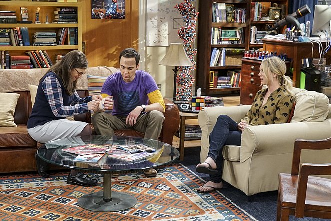 The Big Bang Theory - Das Freund-Feind-Dilemma - Filmfotos - Mayim Bialik, Jim Parsons, Kaley Cuoco
