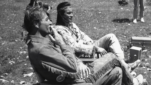 La Révolte des indiens apaches - Tournage - Lex Barker, Pierre Brice