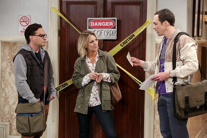 The Big Bang Theory - Der Besuch der alten Dame - Filmfotos - Johnny Galecki, Kaley Cuoco, Jim Parsons