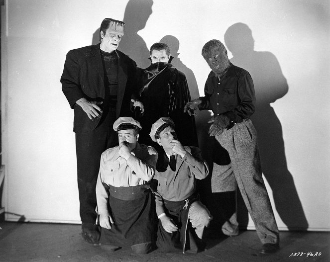 Abbott & Costello meet Frankenstein - Werbefoto - Glenn Strange, Lou Costello, Bela Lugosi, Bud Abbott, Lon Chaney Jr.