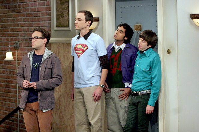 The Big Bang Theory - The Big Bran Hypothesis - Van film - Johnny Galecki, Jim Parsons, Kunal Nayyar, Simon Helberg
