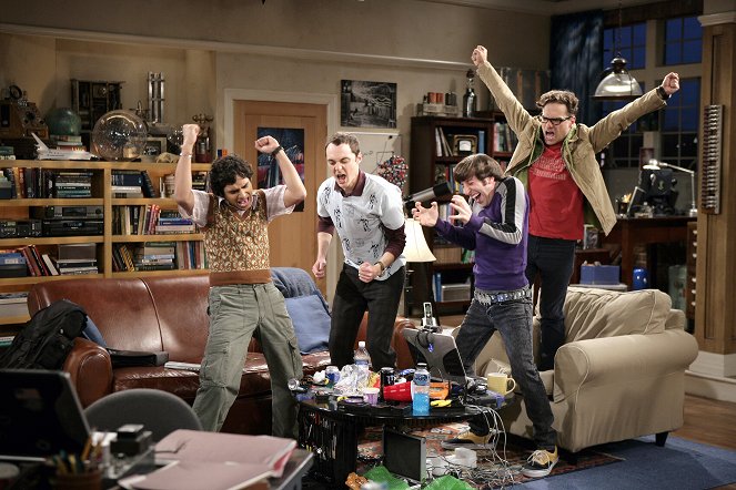 The Big Bang Theory - La Polarisation Cooper-Hofstadter - Photos - Kunal Nayyar, Jim Parsons, Simon Helberg, Johnny Galecki