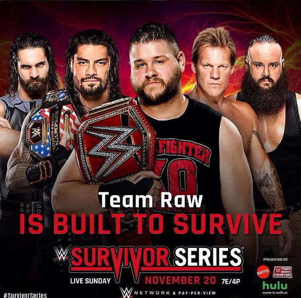 WWE Survivor Series - Promokuvat - Colby Lopez, Joe Anoa'i, Kevin Steen, Chris Jericho, Adam Scherr