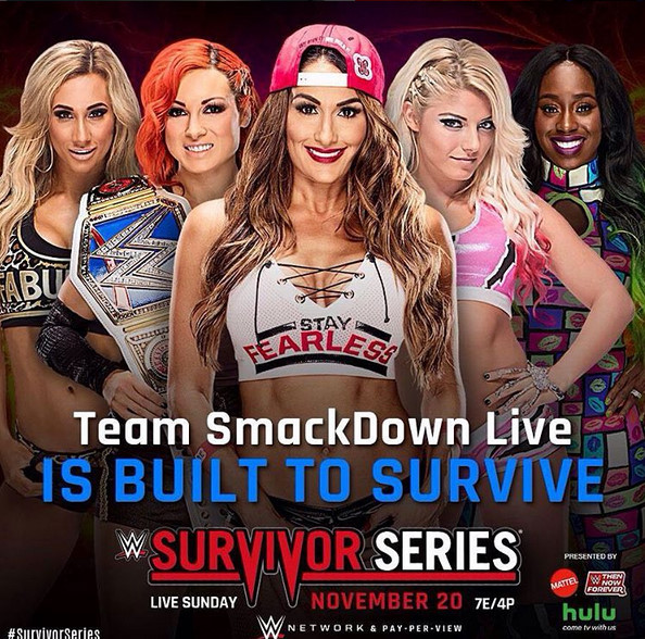 WWE Survivor Series - Promoción - Leah Van Dale, Rebecca Quin, Nicole Garcia, Lexi Kaufman, Trinity Fatu