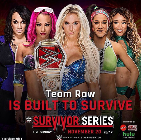 WWE Survivor Series - Werbefoto - Savelina Fanene, Mercedes Kaestner-Varnado, Ashley Fliehr, Pamela Martinez, Victoria Crawford