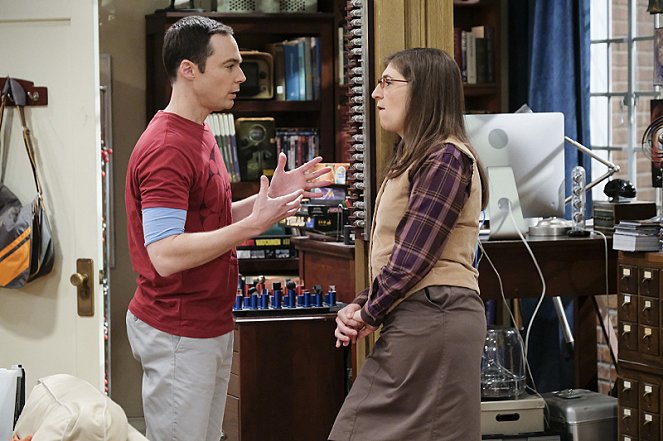 The Big Bang Theory - The Property Division Collision - Van film - Jim Parsons, Mayim Bialik