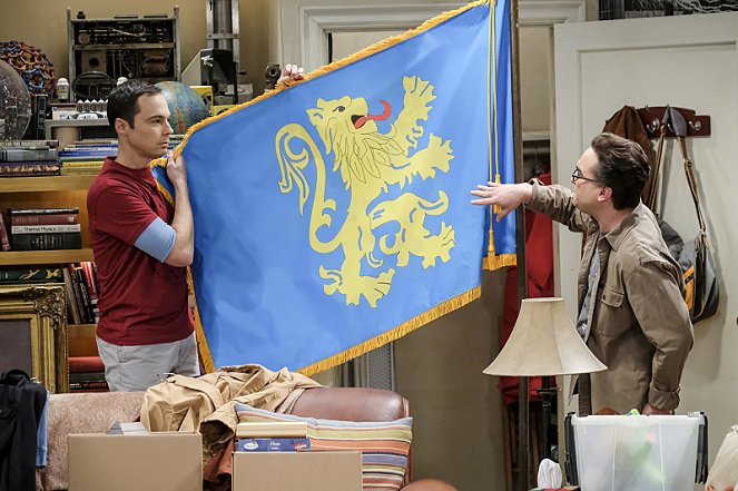 The Big Bang Theory - The Property Division Collision - Van film - Jim Parsons, Johnny Galecki