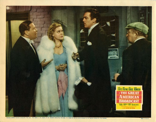 The Great American Broadcast - Lobby karty - Jack Oakie, Alice Faye, Cesar Romero