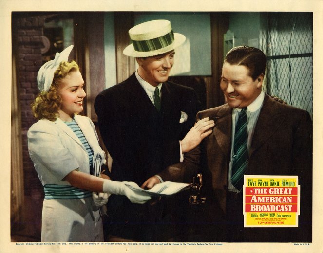 The Great American Broadcast - Cartes de lobby - Alice Faye, John Payne, Jack Oakie