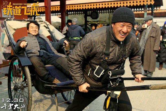 Railroad Tigers - Dreharbeiten - Jackie Chan, Sheng Ding