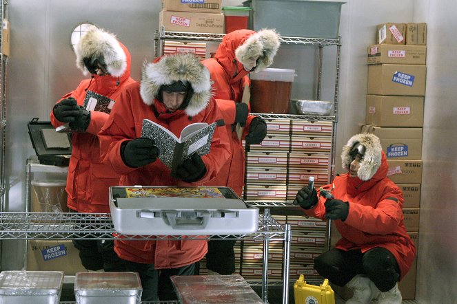 Agymenők - Irány az Északi-sark! - Filmfotók - Johnny Galecki, Simon Helberg, Jim Parsons, Kunal Nayyar