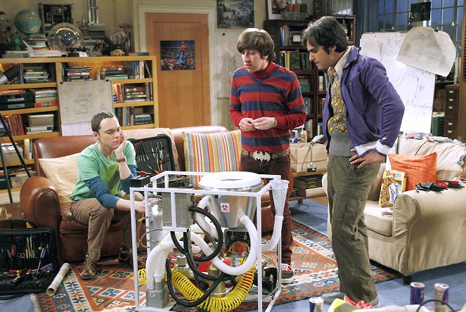 The Big Bang Theory - Season 2 - Die Weltraumtoilette - Filmfotos - Jim Parsons, Simon Helberg, Kunal Nayyar
