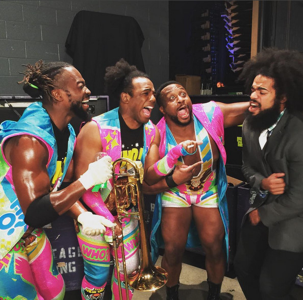 WWE Monday Night RAW - Z natáčení - Kofi Sarkodie-Mensah, Austin Watson, Ettore Ewen, Levis Valenzuela Jr.