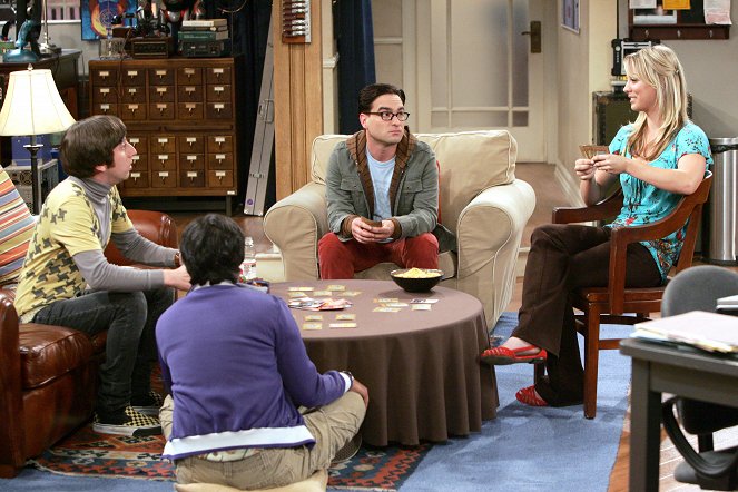 The Big Bang Theory - Der Mann, der seine Omi liebte - Filmfotos - Simon Helberg, Johnny Galecki, Kaley Cuoco